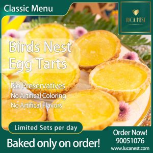 Bird’s Nest Egg Tart 燕窝蛋塔(6 Pieces)