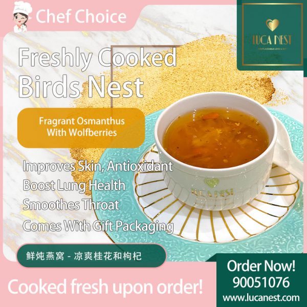 Concentrated Freshly Cooked Bird Nest With Relaxing Osmanthus With Wolfberries 凉爽桂花和枸杞 - Image 2