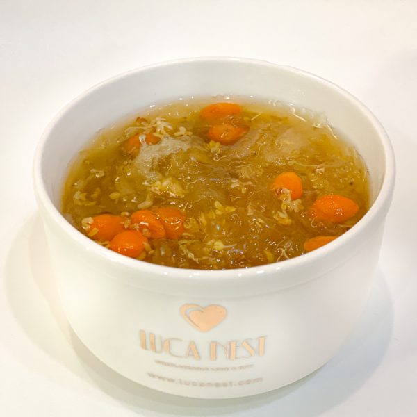 Concentrated Freshly Cooked Bird Nest With Relaxing Osmanthus With Wolfberries 凉爽桂花和枸杞