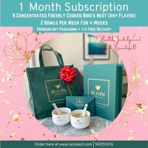 1 Month Subscription 8 Freshly Cooked Birds Nest + 4 Free Delivery(Worth $60)