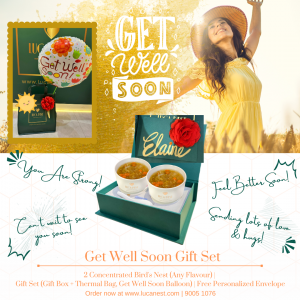 Get Well Soon Gift Bundle: Free Delivery (Cards, 2 Bowls, Premium 18 Inch Balloon Foil)